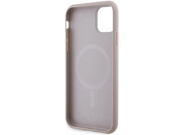 Kotelo GUESS GUHMN61PSAHMCP IPHONE 11 / XR 6.1 "Vaaleanpunainen / vaaleanpunainen HARDCASE SAFFIANO MAGSAFE