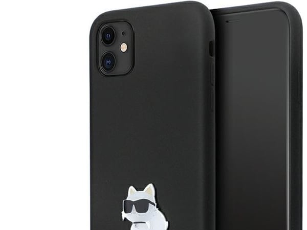 Karl Lagerfeld Karl Lagerfeld KLHCN61SMHCNPK iPhone 11 / Xr 6.1" czarny/black hardcase Silicone C Metal Pin