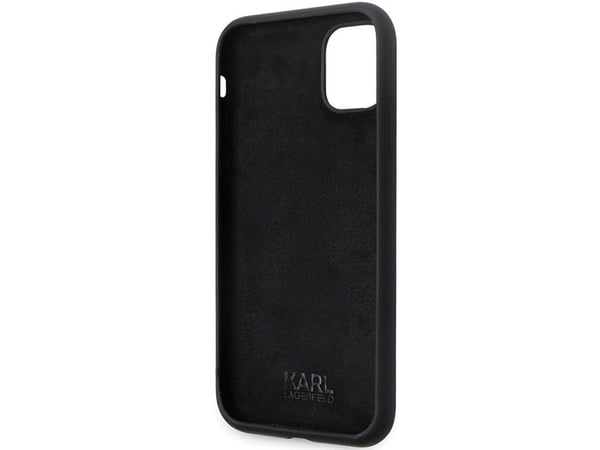 Karl Lagerfeld Karl Lagerfeld KLHCN61SMHCNPK iPhone 11 / Xr 6.1" czarny/black hardcase Silicone C Metal Pin