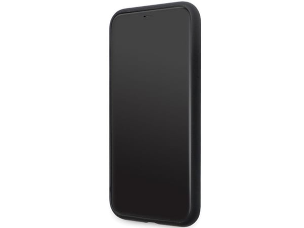 Karl Lagerfeld Karl Lagerfeld Karl Lagerfeld KLHCN61SMHKNPK iPhone 11 / Xr 6.1" musta/musta Silikoni Ikonik metalli Pin
