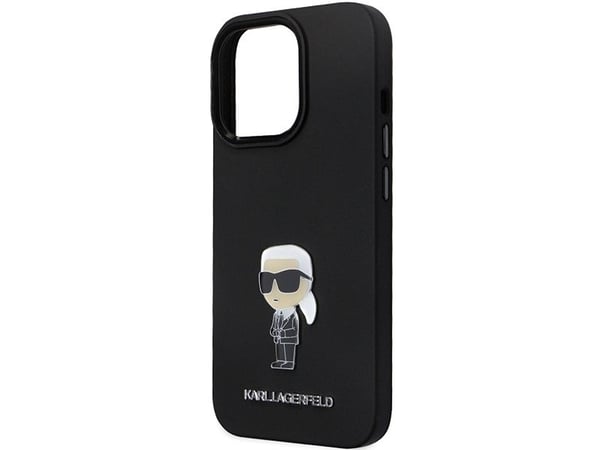 Karl Lagerfeld Karl Lagerfeld Karl Lagerfeld KLHCP13LSMHKNPK iPhone 13 Pro / 13 6.1" musta/musta Silikoni Ikonik Metallipinni