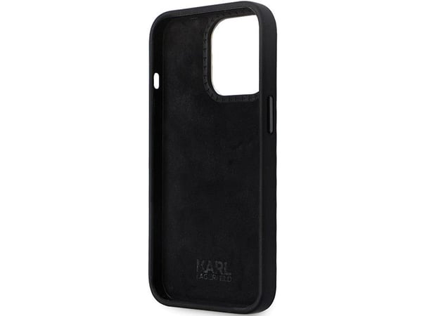Karl Lagerfeld Karl Lagerfeld Karl Lagerfeld KLHCP13LSMHKNPK iPhone 13 Pro / 13 6.1" musta/musta Silikoni Ikonik Metallipinni
