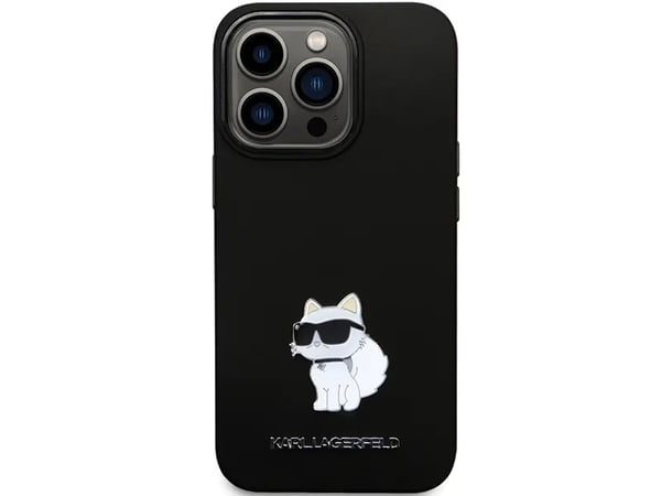 Karl Lagerfeld KLHCP14LSMHCNPK iPhone 14 Pro 6,1" svart hårt skal i silikon med Metal Pin