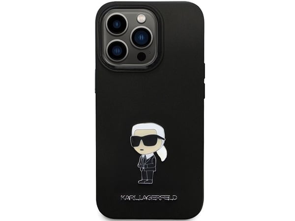 Karl Lagerfeld Karl Lagerfeld Karl Lagerfeld KLHCP14XSMHKNPK iPhone 14 Pro Max 6.7" musta/musta Silikoni Ikonik Metallipinni