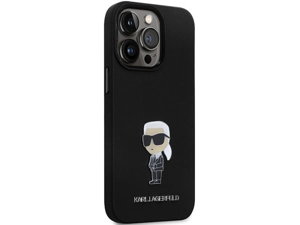 Karl Lagerfeld Karl Lagerfeld Karl Lagerfeld KLHCP14XSMHKNPK iPhone 14 Pro Max 6.7" musta/musta Silikoni Ikonik Metallipinni