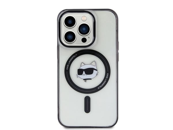 Karl Lagerfeld Karl Lagerfeld KLHMP15LHCHNOTK iPhone 15 Pro 6.1" transparent hardcase IML Choupette`s Head MagSafe