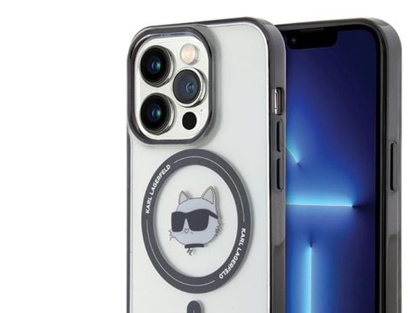 Karl Lagerfeld Karl Lagerfeld KLHMP15LHCHNOTK iPhone 15 Pro 6.1" transparent hardcase IML Choupette`s Head MagSafe