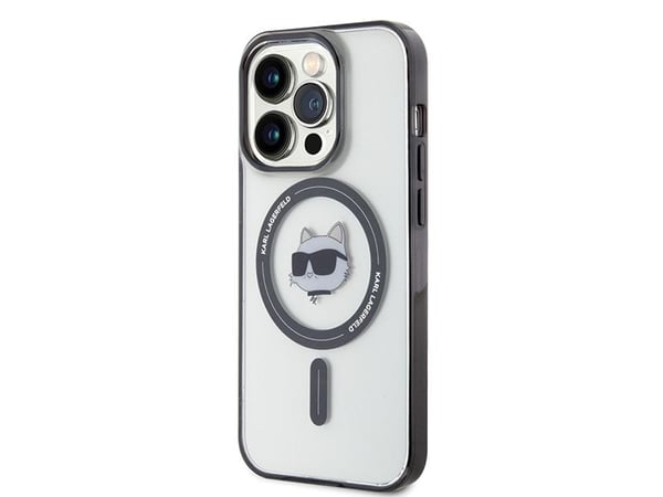 Karl Lagerfeld Karl Lagerfeld KLHMP15LHCHNOTK iPhone 15 Pro 6.1" transparent hardcase IML Choupette`s Head MagSafe