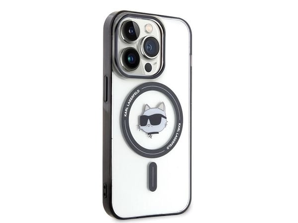 Karl Lagerfeld Karl Lagerfeld KLHMP15LHCHNOTK iPhone 15 Pro 6.1" transparent hardcase IML Choupette`s Head MagSafe