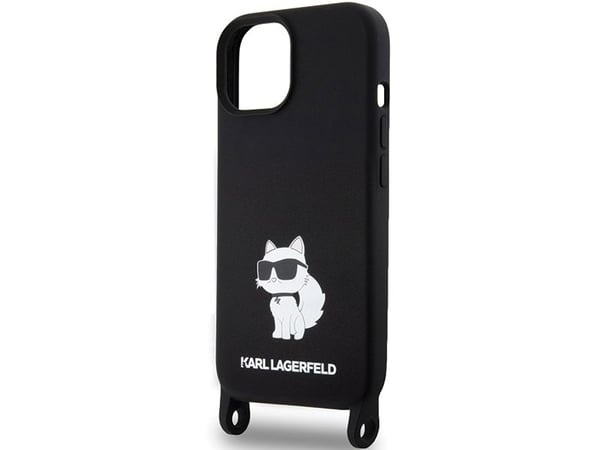 Karl Lagerfeld Karl Lagerfeld KLHCP15SSCBSCNK iPhone 15 6.1" hardcase czarny/black Crossbody Silicone Choupette
