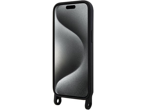 Karl Lagerfeld KLHCP15SSCBSKNK iPhone 15/14/13 6,1" hårdskal svart crossbody silikon Ikonik