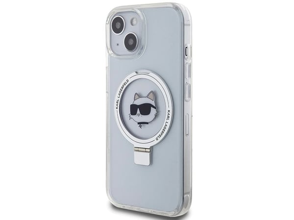 Karl Lagerfeld Karl Lagerfeld KLHMP15SHMRSCHH iPhone 15 6,1" hvit/hvit hardcase Ringstativ Choupette Head MagSafe