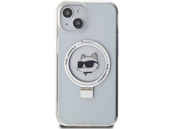 Karl Lagerfeld Karl Lagerfeld KLHMP15SHMRSCHH iPhone 15 6,1" hvit/hvit hardcase Ringstativ Choupette Head MagSafe