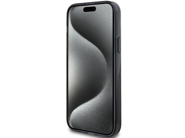 Karl Lagerfeld KLHMP15SHMRSKCK iPhone 15/14/13 6.1" svart hardcase med ringstativ MagSafe