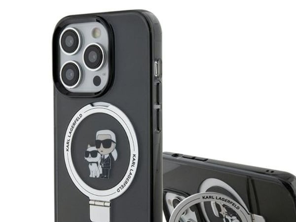 Karl Lagerfeld Karl Lagerfeld KLHMP15XHMRSKCK iPhone 15 Pro Max 6.7" czarny/black hardcase Ring Stand Karl&Choupettte MagSafe