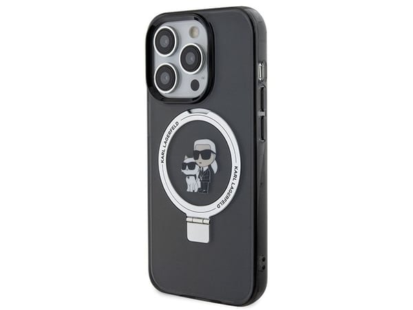 Karl Lagerfeld Karl Lagerfeld KLHMP15XHMRSKCK iPhone 15 Pro Max 6.7" czarny/black hardcase Ring Stand Karl&Choupettte MagSafe
