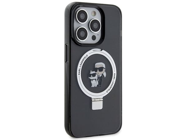 Karl Lagerfeld Karl Lagerfeld KLHMP15XHMRSKCK iPhone 15 Pro Max 6.7" czarny/black hardcase Ring Stand Karl&Choupettte MagSafe