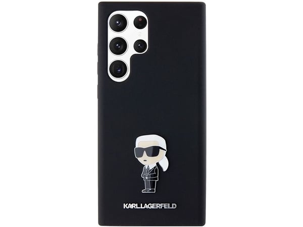 Karl Lagerfeld Karl Lagerfeld Karl Lagerfeld KLHCS23LSMHKNPK S23 Ultra S918 czarny/musta Silikoni Ikonik metalli Pin