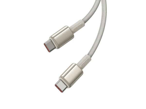 Baseus USB-C til USB-C-kabel 1 m beige (BSU4881)