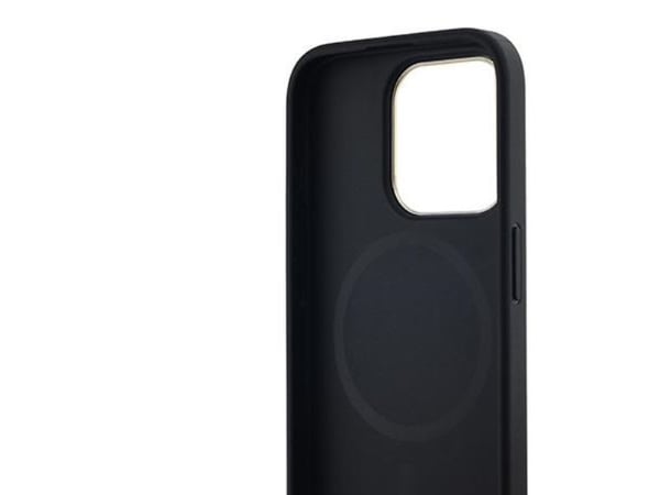Apple iPhone 15 Pro DKNY Hardcase Nahka Checkered Mono Pattern MagSafe (DKHMP15LPCPVSLK) dėklas telefonui juodos spalvos