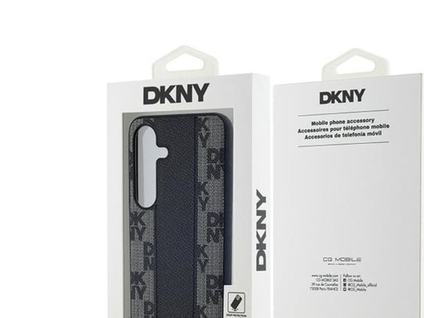 DKNY DKHMS24MPCPVSLK S24+ S926 black/black hardcase Leather Checkered Mono Pattern MagSafe