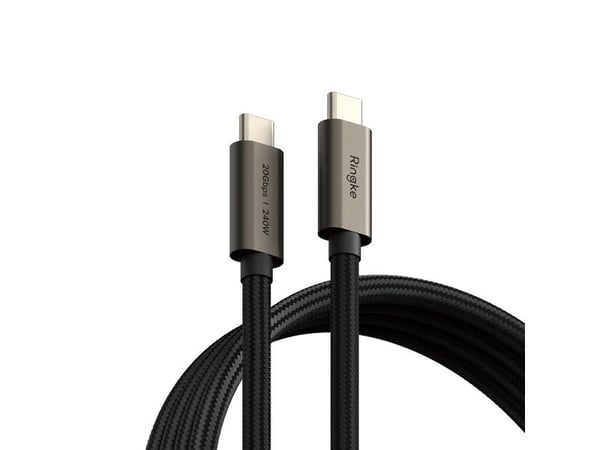 Ringke USB-C till USB-C kabel 2 m svart (RGK1951)