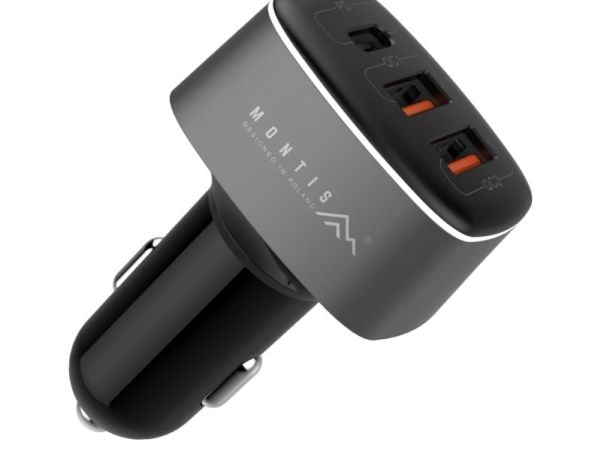 Montis bilsladdare 2x USB-A + USB-C 56W MT125