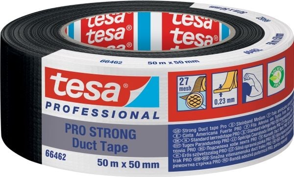 tesa Duct Tape Pro-Strong 66462-00002-00 reparationstejp svart (L x B) 50 m x 50 mm, 1 st