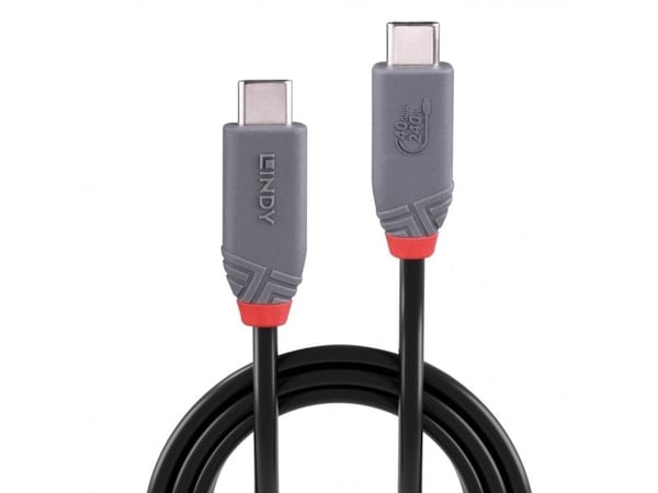Lindy 36957, 1,5 m, USB C, USB C, USB4 Gen 3x2, 40 Gbit/s, Svart
