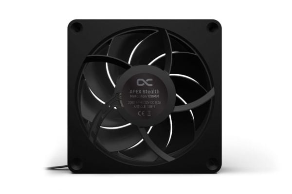 Alphacool Apex Stealth Metall, Fan, 12 cm, 2000 RPM, 29,9 dB, 76,81 cfm, 130,501 m³/h