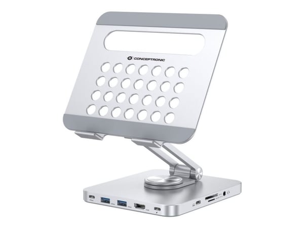 Conceptronic DONN26G Conceptronic DONN26G Tablet Stand with 8-in-1 Docking Station, 360¡ Rotating Conceptronic DONN26G Conceptronic DONN26G Tablet Stand with 8-in-1 Docking Station, 360¡ Rotating