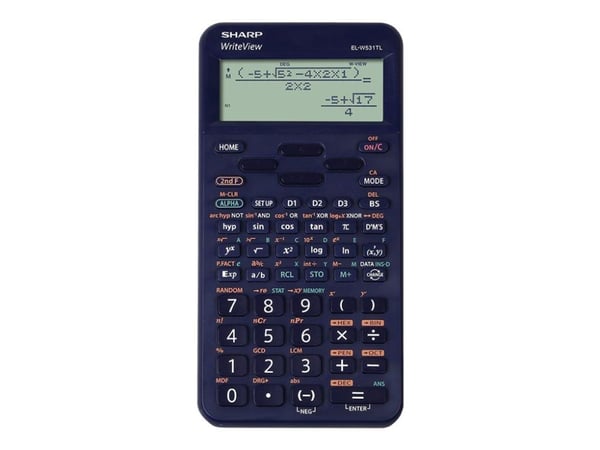Sharp WriteView EL-W531TL - Vetenskaplig kalkylator - 10 siffror + 2 exponenter - batteri - blå