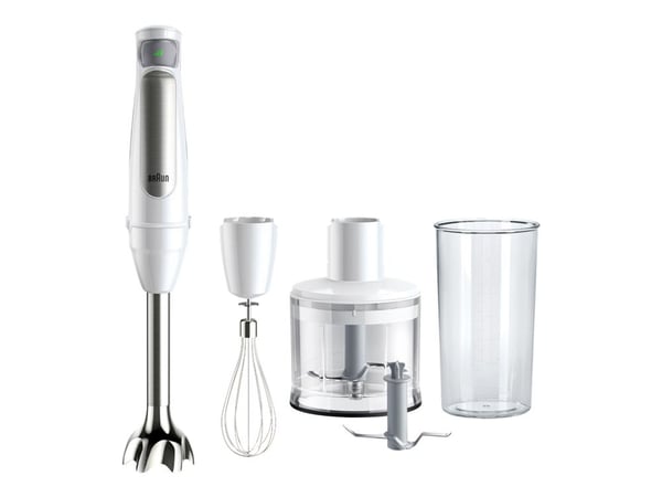 Braun MultiQuick 7 MQ7035IWH, Upotettava sekoitin, 0,6 L, Syke-toiminto, Jäänmurskaus, 1,2 m, 1000 W