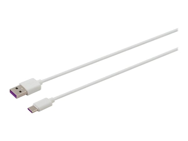 SAVIO CL-126 - USB-kabel - USB-C (hann) til USB (hann) - USB 2.0 - 5 A - 1 m - hvit