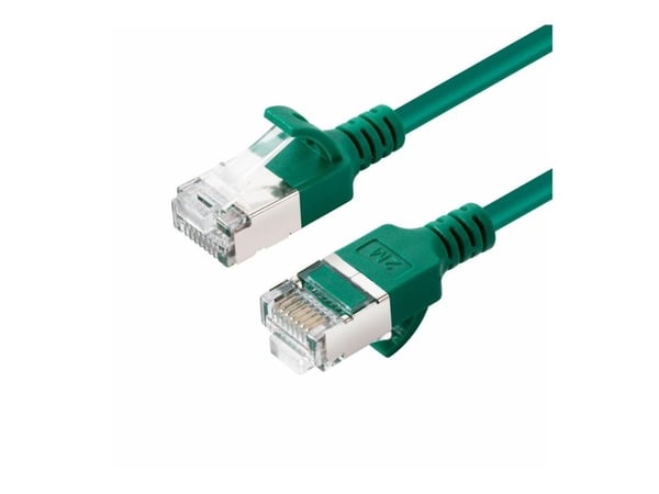 MicroConnect - Nätverkskabel - RJ-45 (hane) till RJ-45 (hane) - 1.5 m - U/FTP - CAT 6a - halogenfri, slim - grön