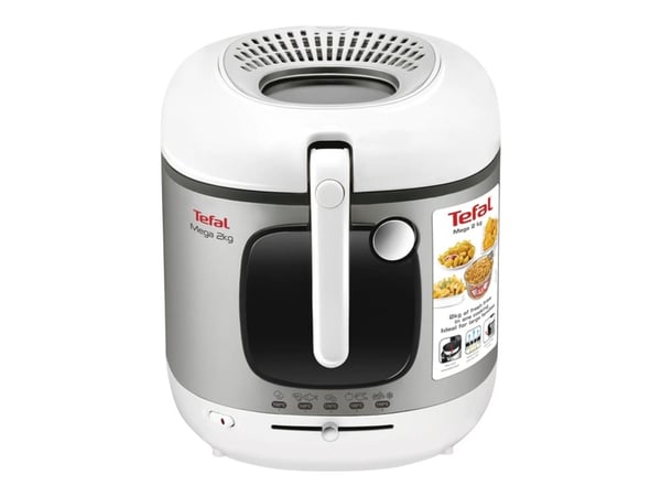 Tefal Mega FR4800 XXL - Dypsteker - 3.3 liter - 2.1 kW - sølvgrå/hvit