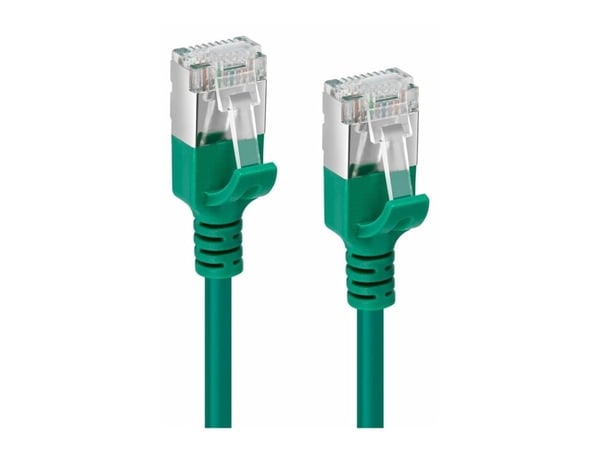 MicroConnect - Nätverkskabel - RJ-45 (hane) till RJ-45 (hane) - 1.5 m - U/FTP - CAT 6a - halogenfri, slim - grön