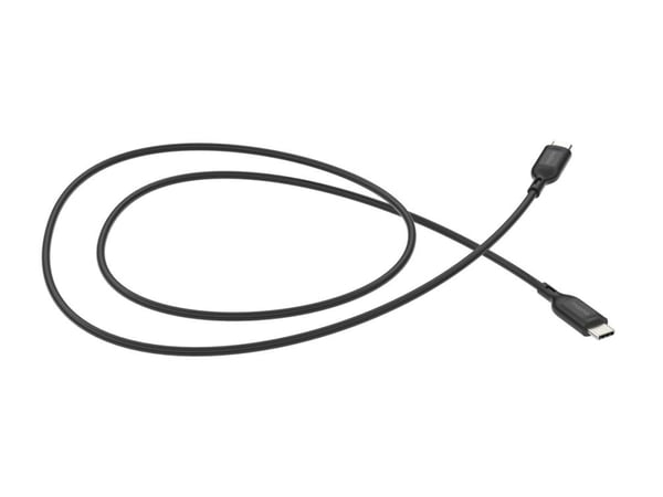 mophie essentials - USB-kabel - USB-C (hane) till USB-C (hane) - 1 m - USB Power Delivery (60W) - svart