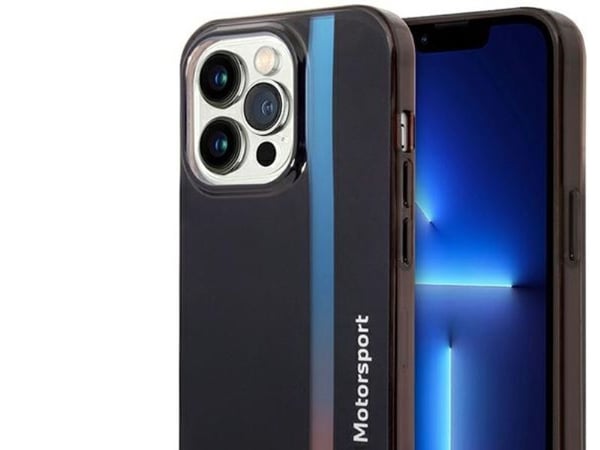 Deksel BMW BMHCP14L22HVGV til iPhone 14 Pro 6,1" svart IML Tricolor Stripe