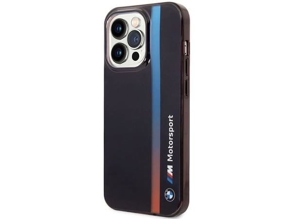 Deksel BMW BMHCP14L22HVGV til iPhone 14 Pro 6,1" svart IML Tricolor Stripe