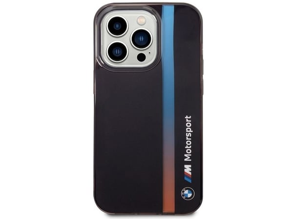 Deksel BMW BMHCP14L22HVGV til iPhone 14 Pro 6,1" svart IML Tricolor Stripe