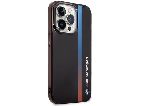 Deksel BMW BMHCP14L22HVGV til iPhone 14 Pro 6,1" svart IML Tricolor Stripe