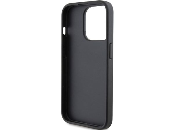 Karl Lagerfeld KLHCP15LSAPKCNPK iPhone 15 Pro 6.1" svart hårt skal Saffiano kortfack Karl&Choupette metallpin