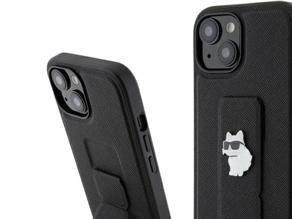 Karl Lagerfeld KLHCP15SGSACHPK Apple iPhone 15/14/13 6,1" hårt skal Gripstand Saffiano Chou svart