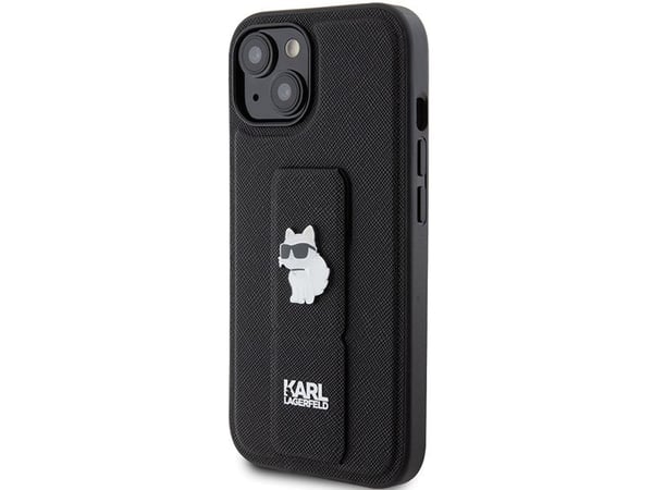 Karl Lagerfeld KLHCP15SGSACHPK Apple iPhone 15/14/13 6,1" hårt skal Gripstand Saffiano Chou svart