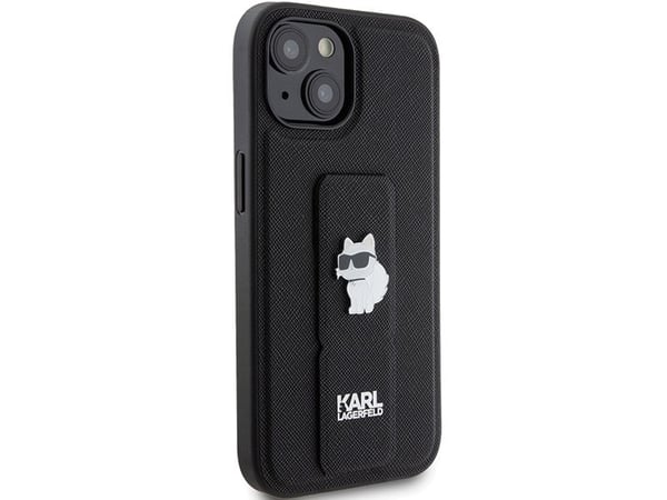 Karl Lagerfeld KLHCP15SGSACHPK Apple iPhone 15/14/13 6,1" hårt skal Gripstand Saffiano Chou svart