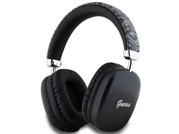 Guess Metallic Script Logo trådløse hodetelefoner sort (GUBHK1GCTCSK)
