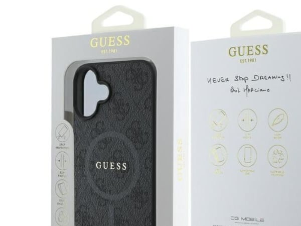 Guess Ring Classic Logo iPhone 16:lle musta