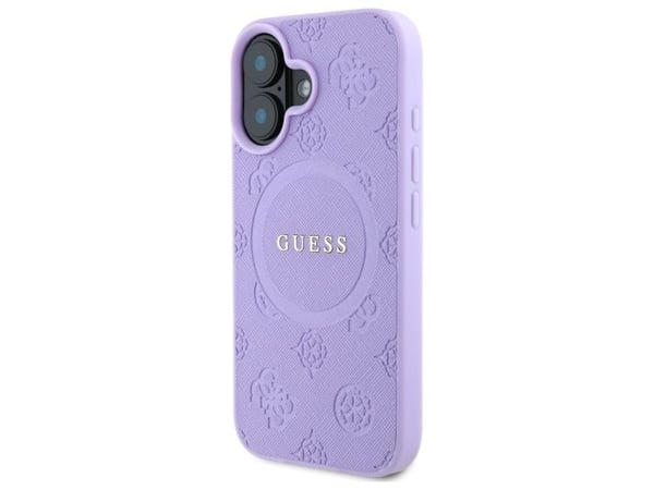 Guess Saffiano Classic Logo MagSafe iPhone 16 violetti