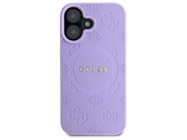 Guess Saffiano Classic Logo MagSafe iPhone 16 violetti